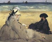 Edouard Manet At the Beach (mk40) china oil painting reproduction